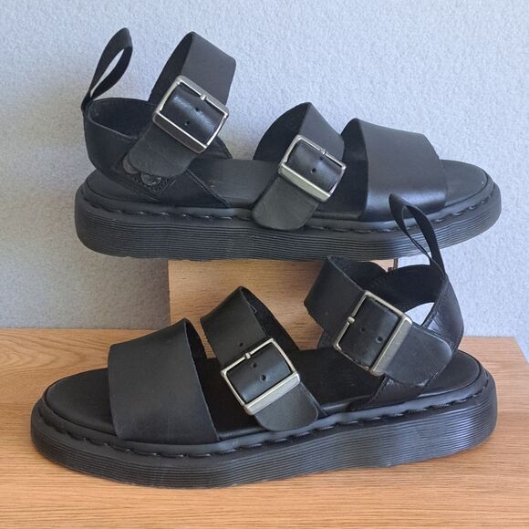 Dr. Martens Gryphon Gladiator Sandals Black Leather Doc Womens 8 39 - Picture 7 of 11